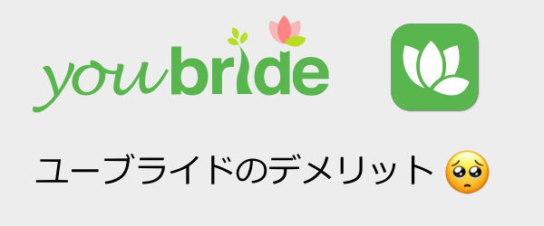 ユーブライドのデメリット