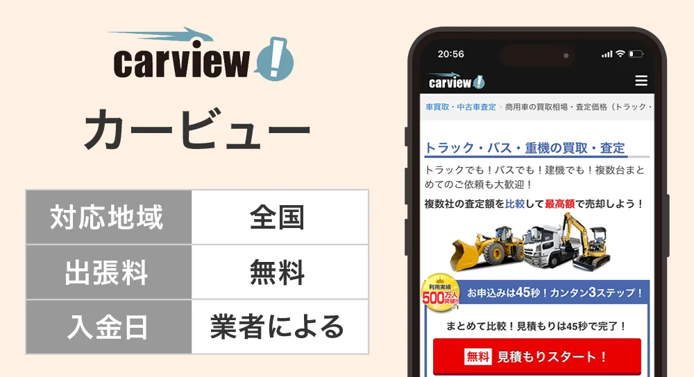 カービューの商用車買取